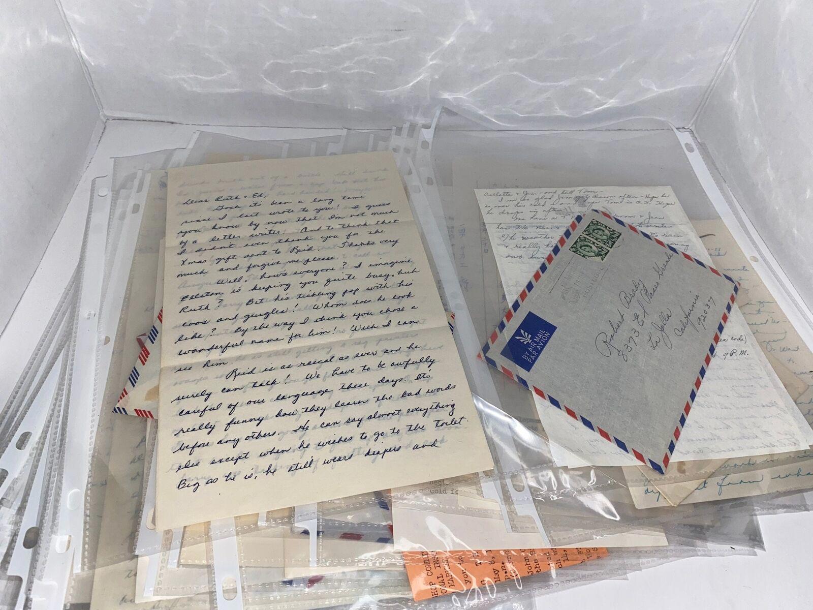 Vintage military corespondent letter lot post war Japanese family Michigan to