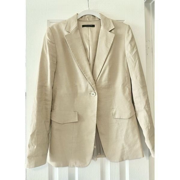 Elie Tahari, single button, golden beige color blazer