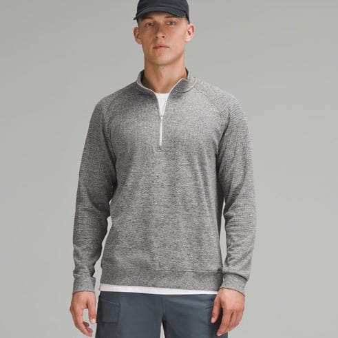 mens lululemon grey half zip pullover