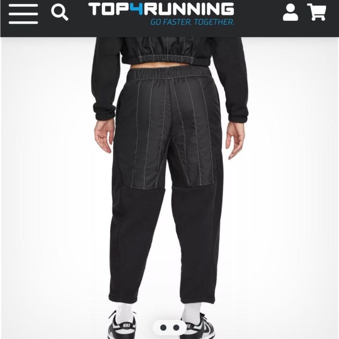 NWT Nike Sportswear Swoosh Women's Curve Plush Trousers Sz Medium Black