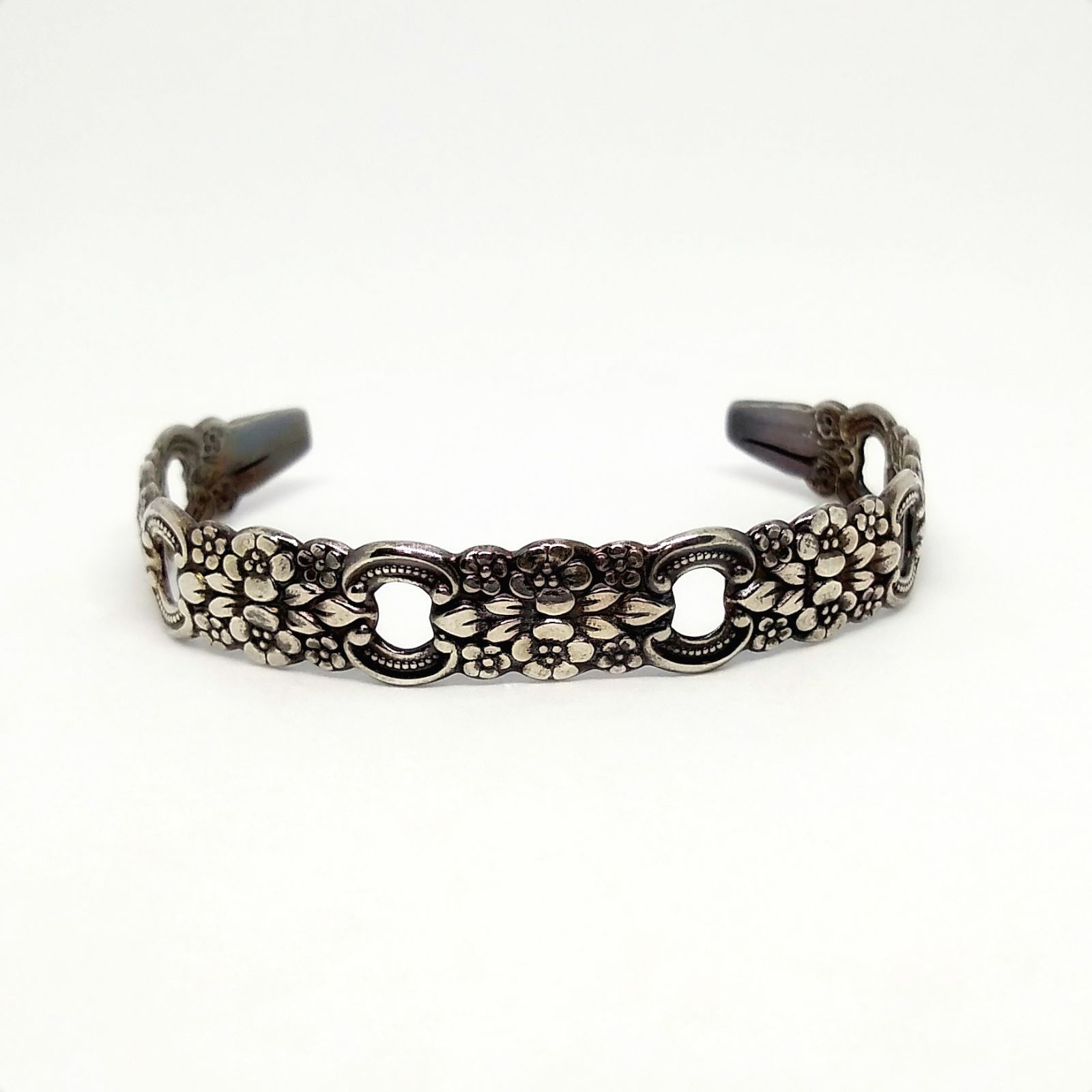 Oxidized sterling silver cuff bracelet