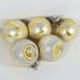 Vtg West Germany DBGM Indent Mercury Glass Ball Ornaments Lot Ivory Gold Glitter