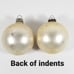Vtg West Germany DBGM Indent Mercury Glass Ball Ornaments Lot Ivory Gold Glitter