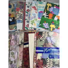 Vintage Gift Wrapping Paper Lot Mixed Occasions Flat Folded Sheets Gift Wrap 20+