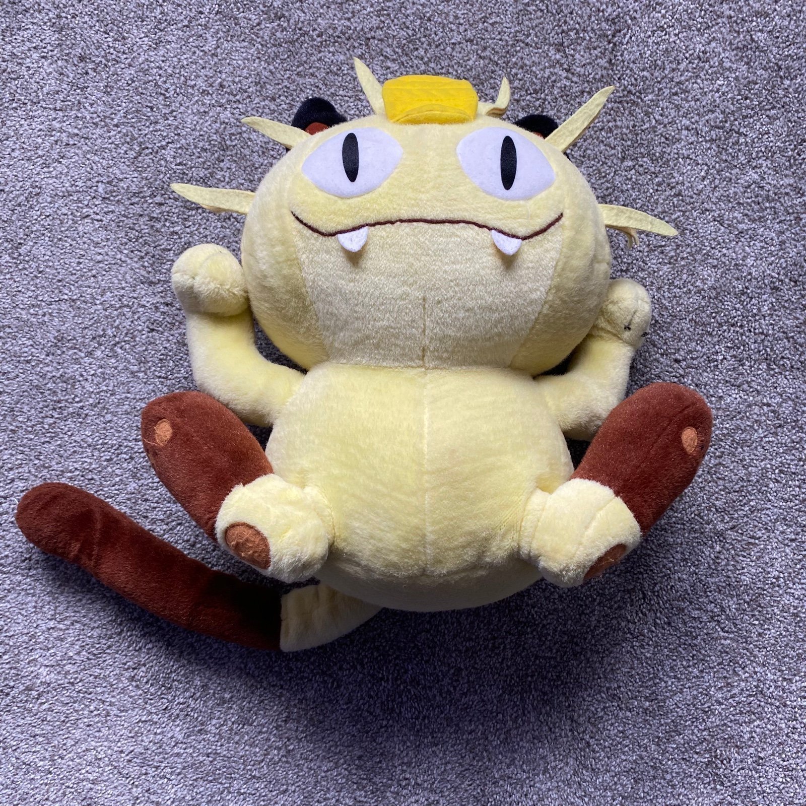 Pokemon Meowth Jumbo Plush Hasbro Tomy 1999 Nintendo