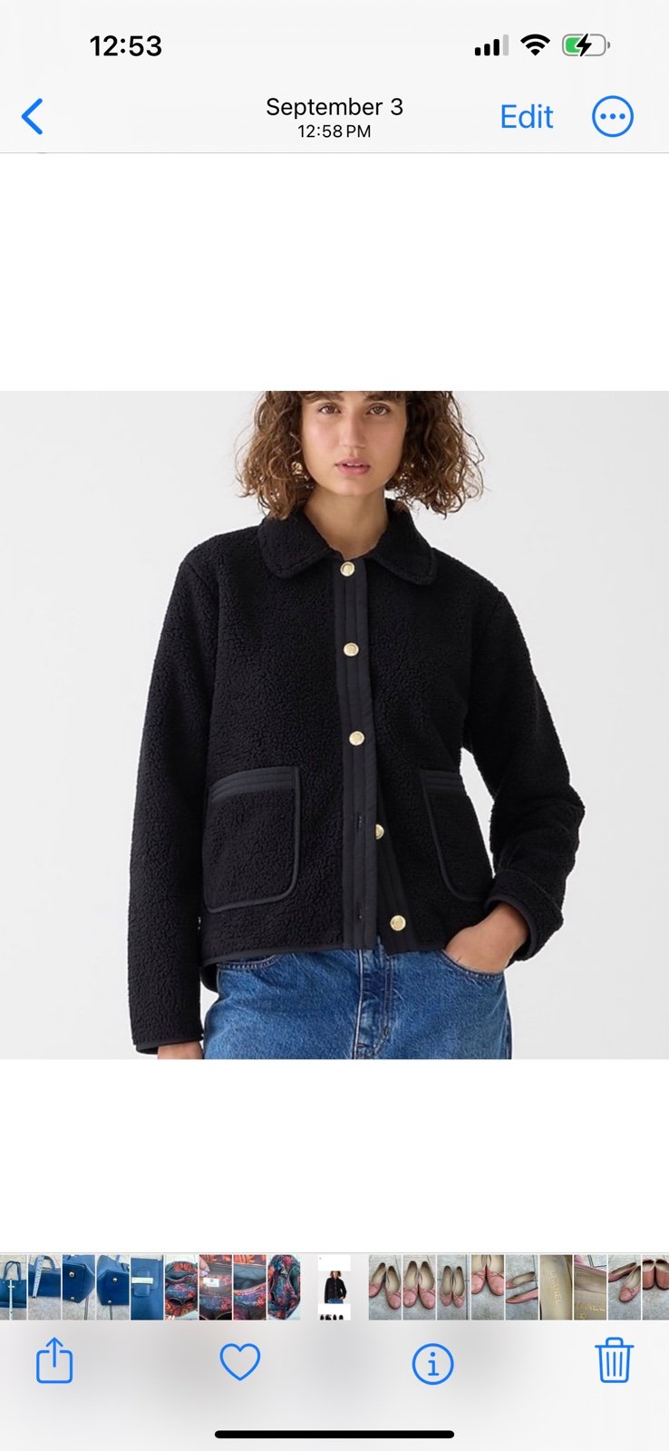 J.Crew Teddy sherpa lady jacket