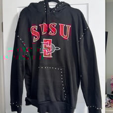 SDSU women's black hoodie