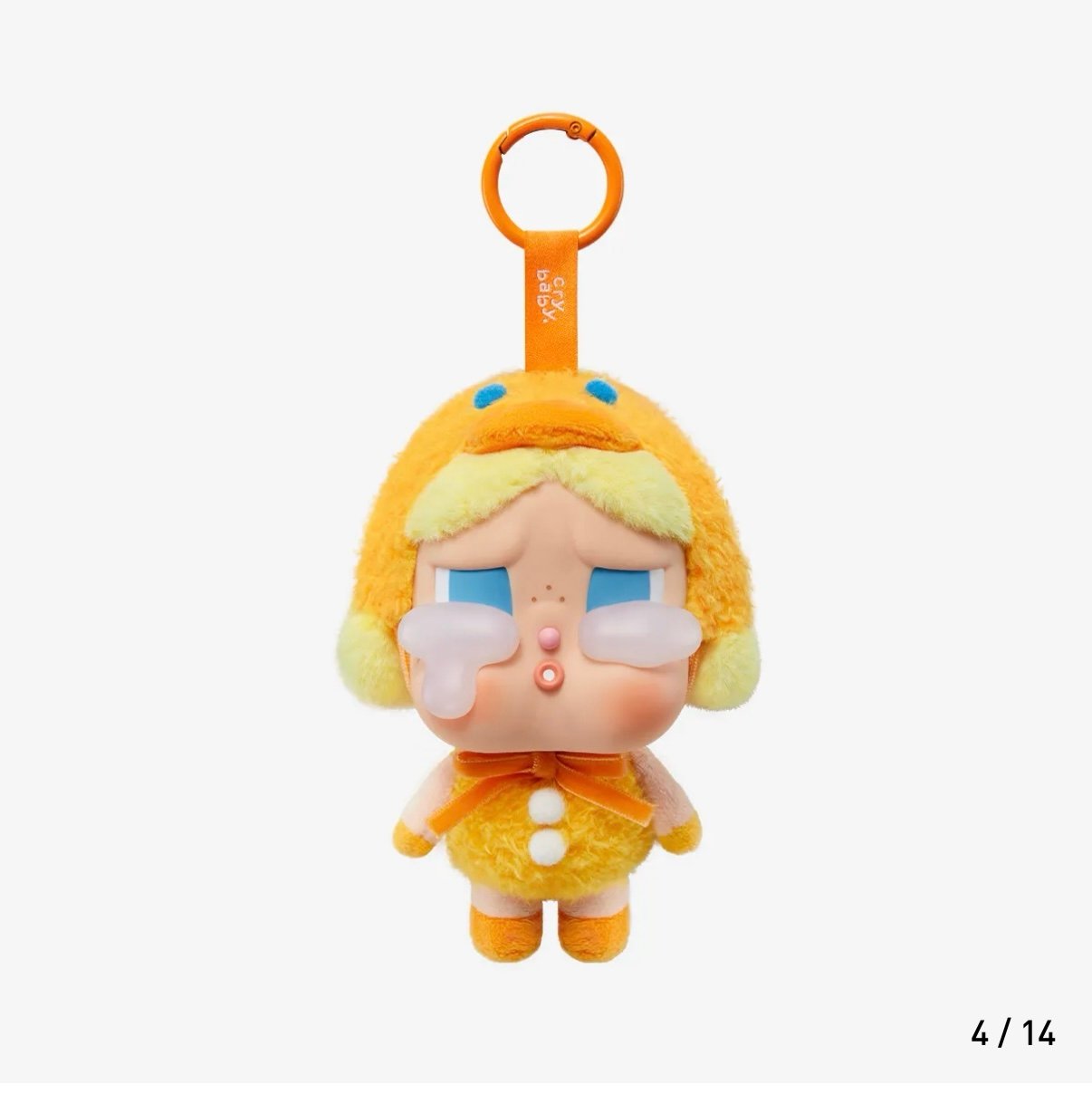 Pop Mart CRYBABY Crying Again vinyl Face Plush Blind Box duck you plush pendant