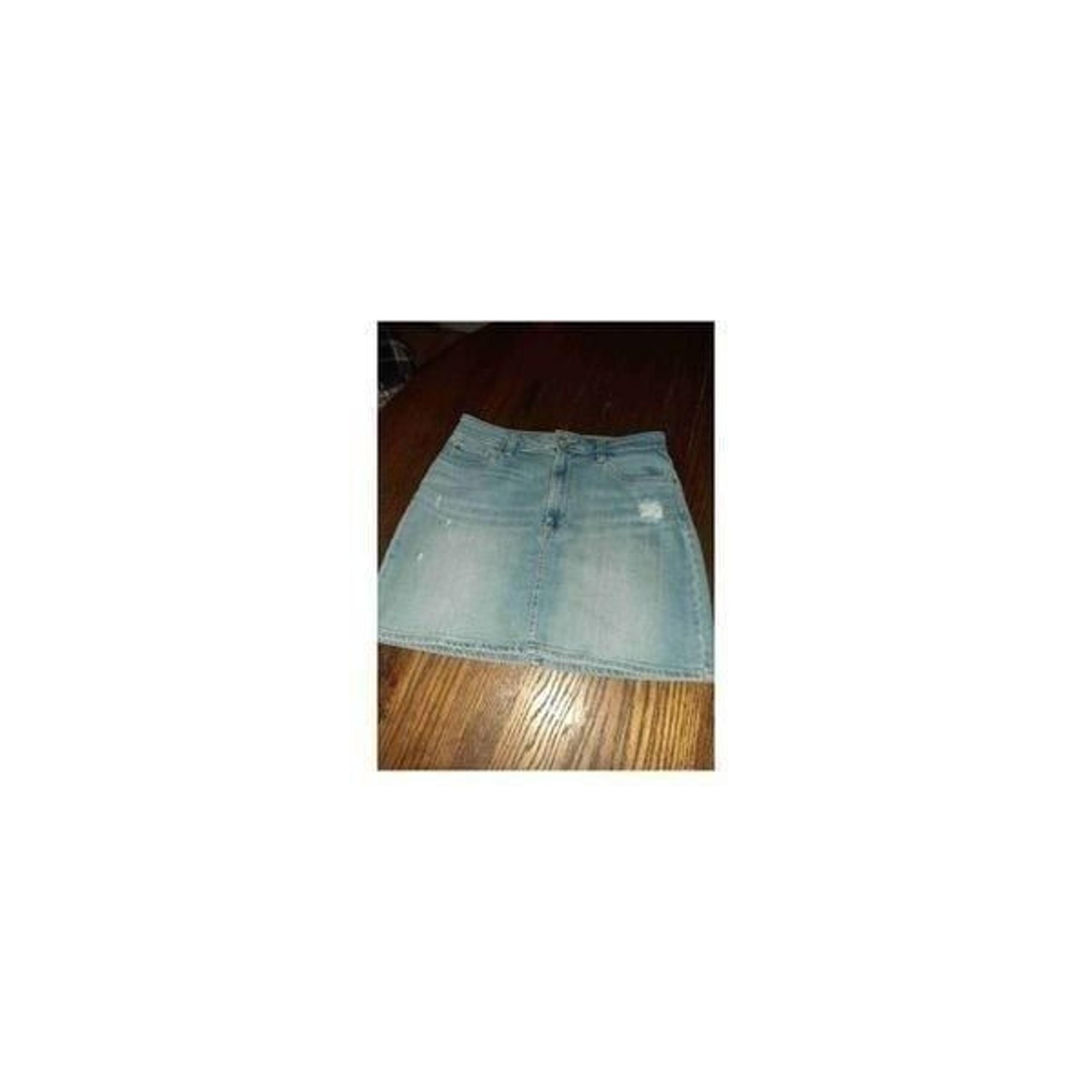 Jr Size 9 Arizona Jean Company Distressed Denim Blue Jean Mini Skirt Casual