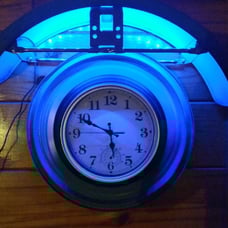 Vintage Harley fender wall clock
