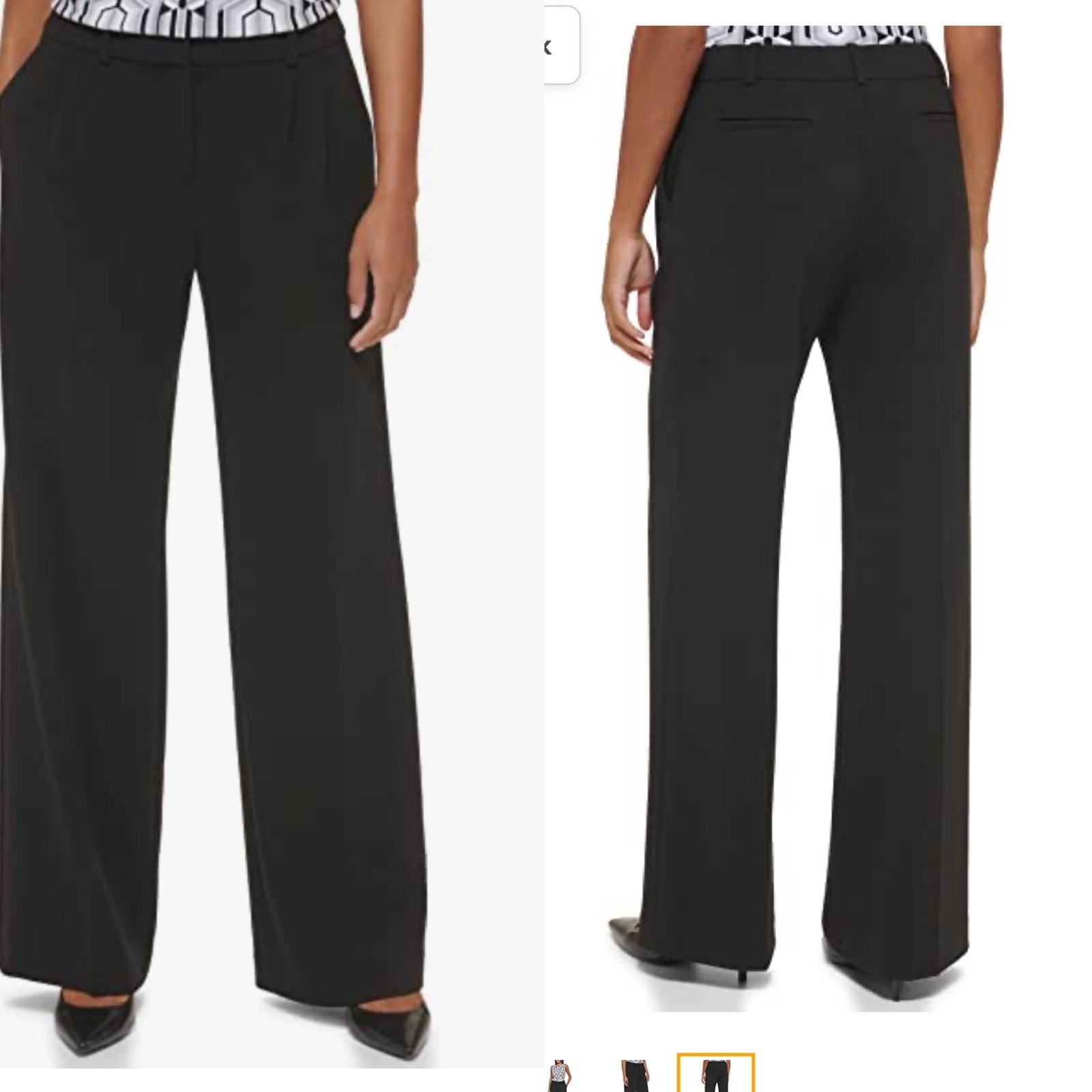 Calvin Klein size 14 black velvet trousers