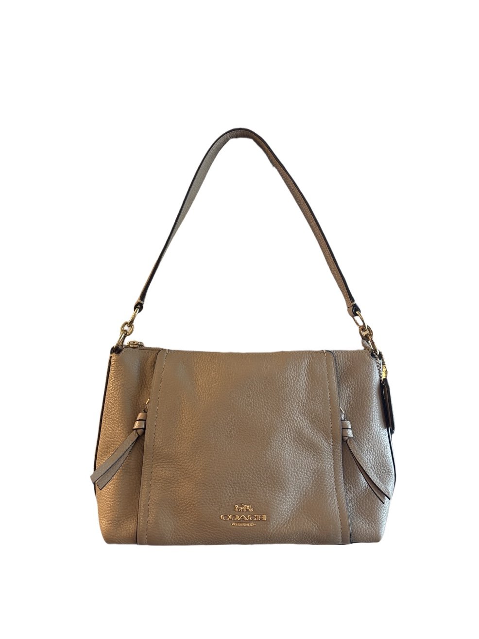 Small Marlon Coach Shoulder Bag Taupe