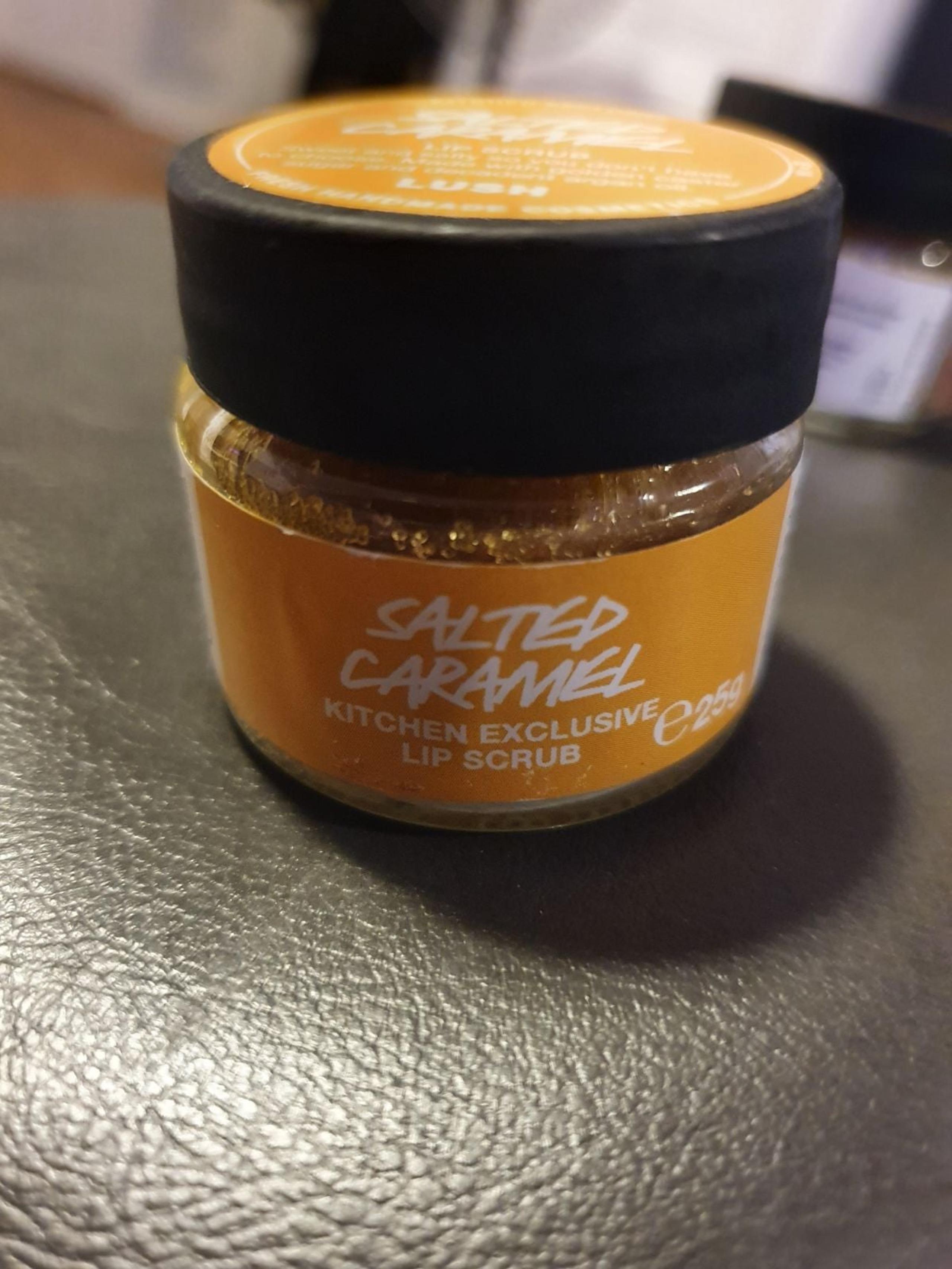 Lush exclusive salted caramel lip scrub