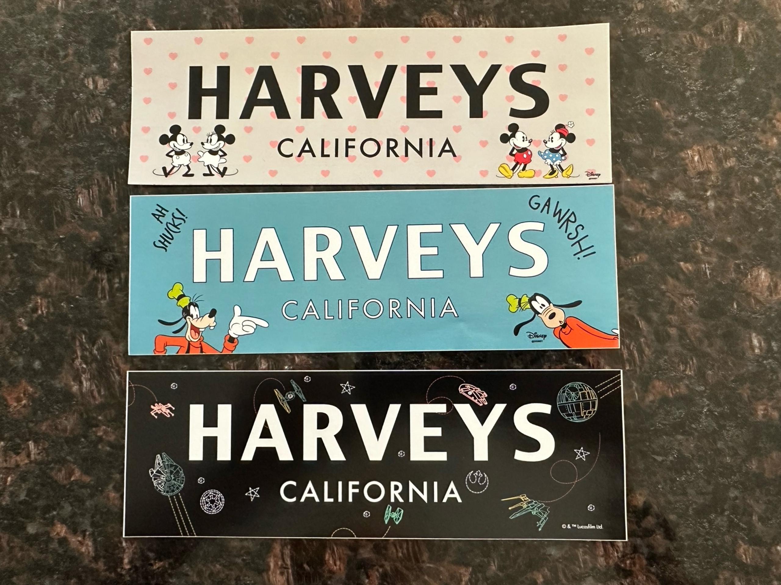 Harveys Disney Seatbelt bags set of 3 Stickers Goofy Mickey Mouse