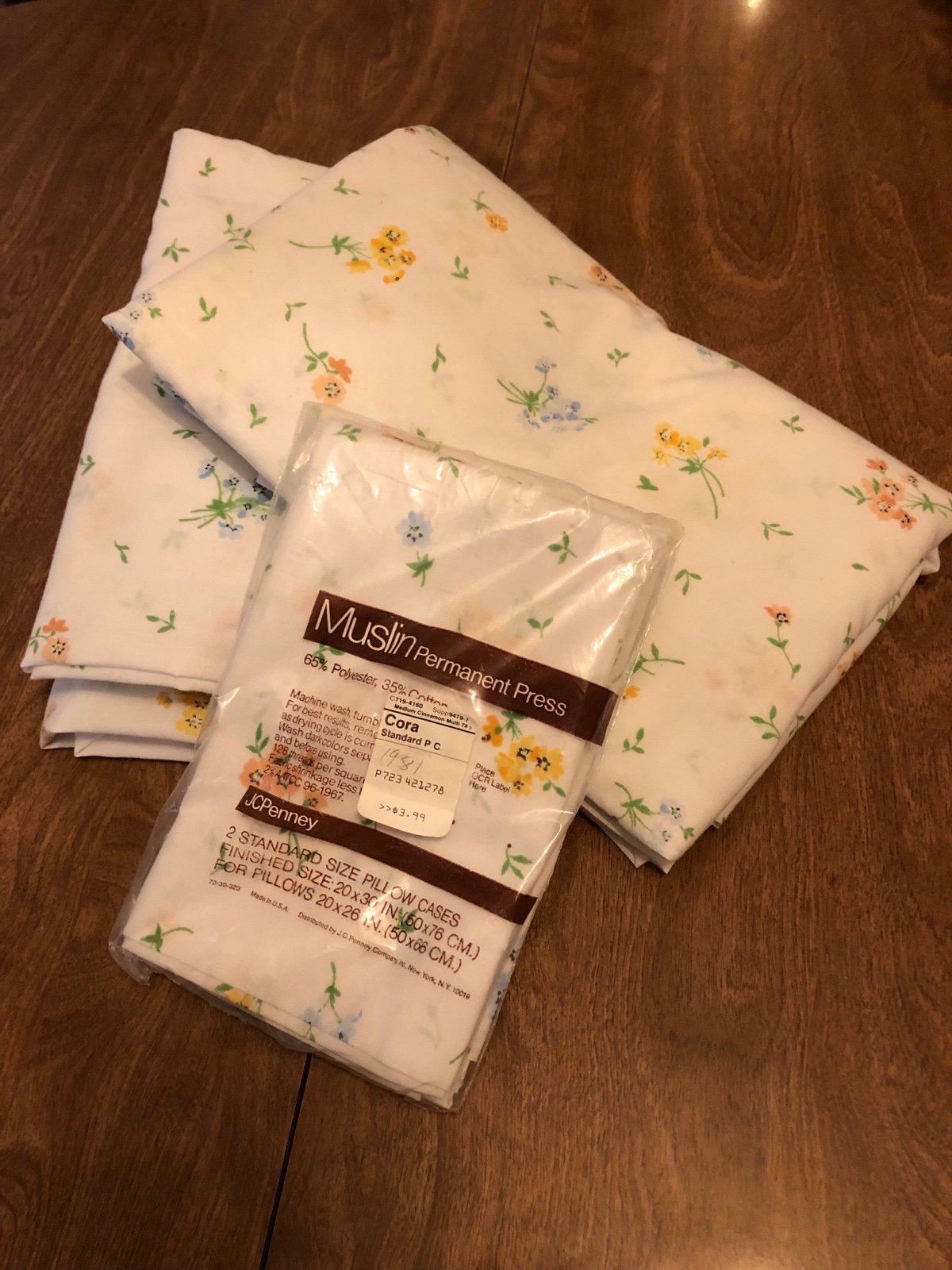 Vintage JCPenney Cora Twin Sheets & Pillowcases