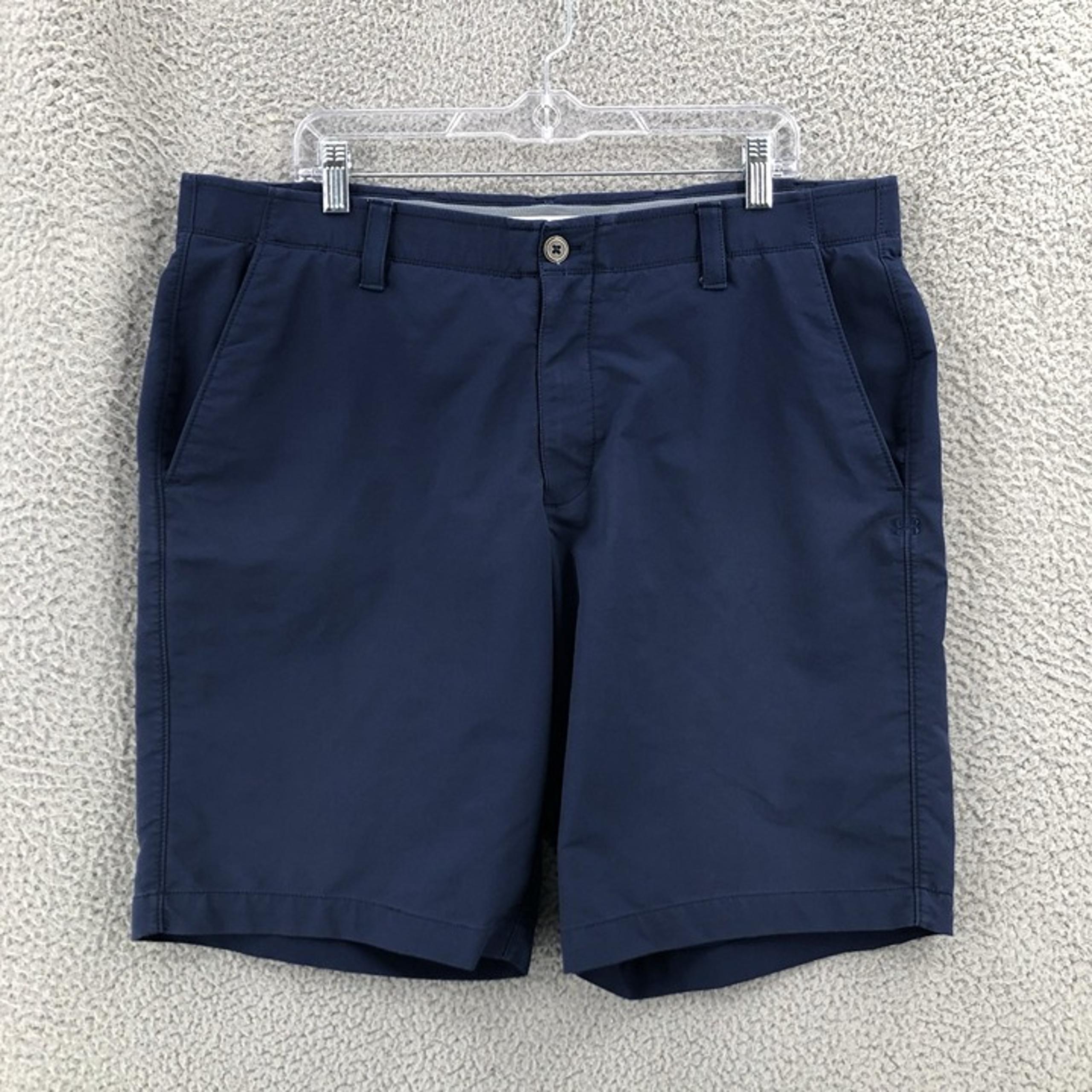 Under Armour Golf Shorts Casual Chino Men’s Size 40 Flat Front Blue 10727