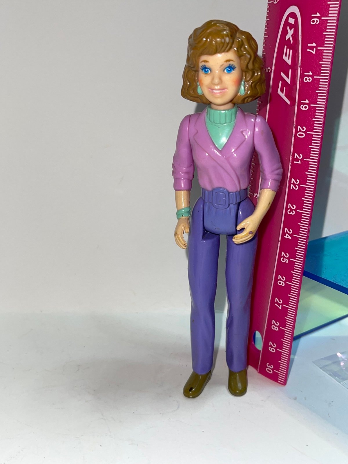 HTF Playskool Curly Hair Mom Brunette Doll Figure