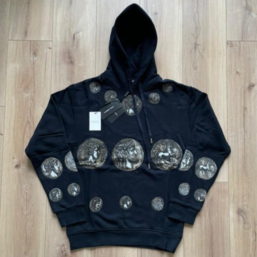 DOLCE & GABBANA MEN'S CASUAL HOODIE COTTON SWEATSHIRT MEDIUM