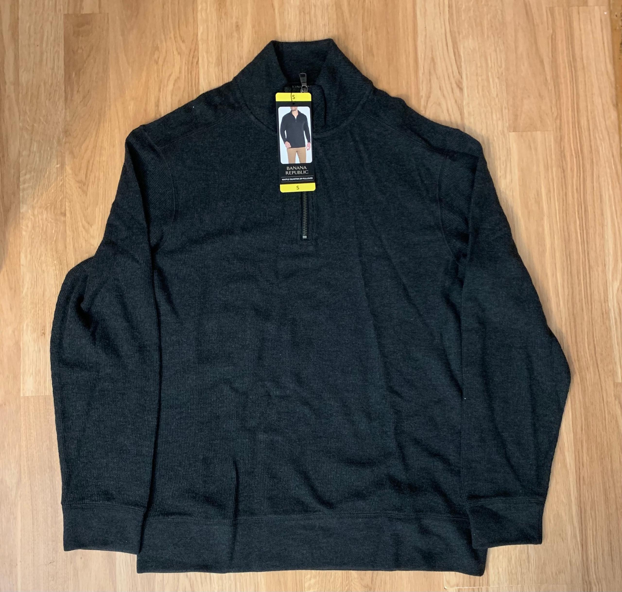 Men ’s Waffle Quarter Zip Pullover - Banana Republic