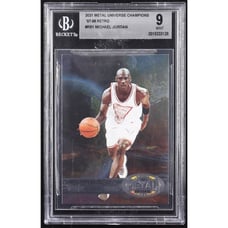 Michael Jordan 2021 Metal Universe Champions '97-98 Retro #RB1 (BGS 9)