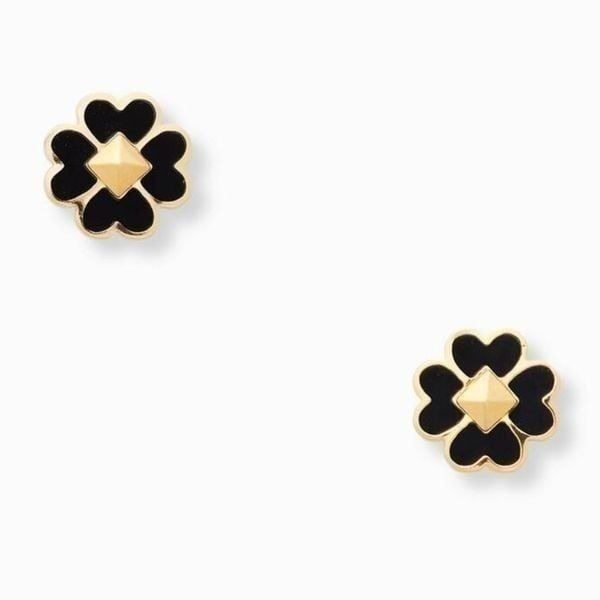 NWT Kate Spade Enamel black Studs K1