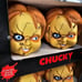 Chucky Doll Head 4pk Pathway Stake Lights Childs Play Halloween Yard Decoration