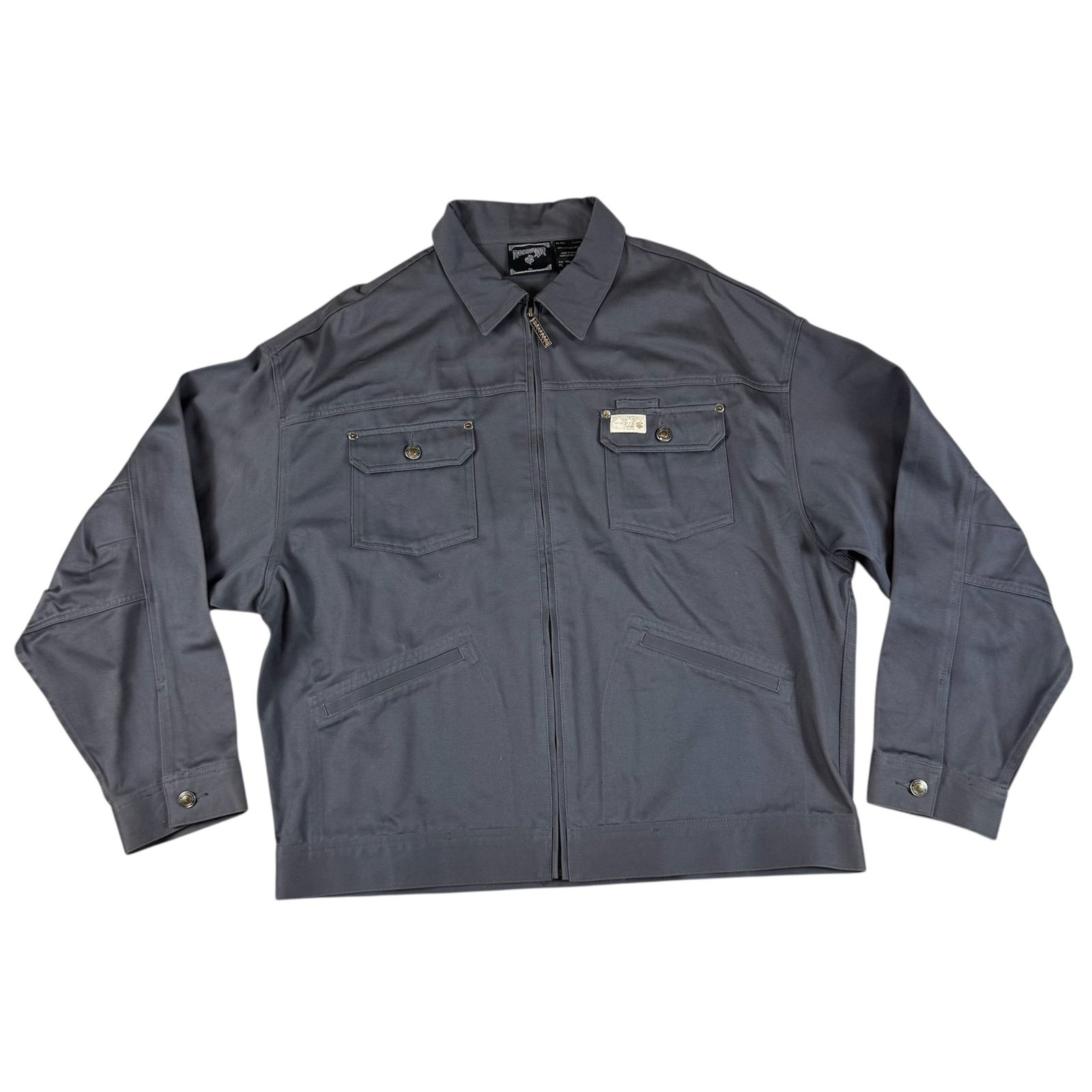 Vintage Y2k Rocawear Jay Z Workwear Jean Trucker Jacket Timber Grey Men’s XL NWT