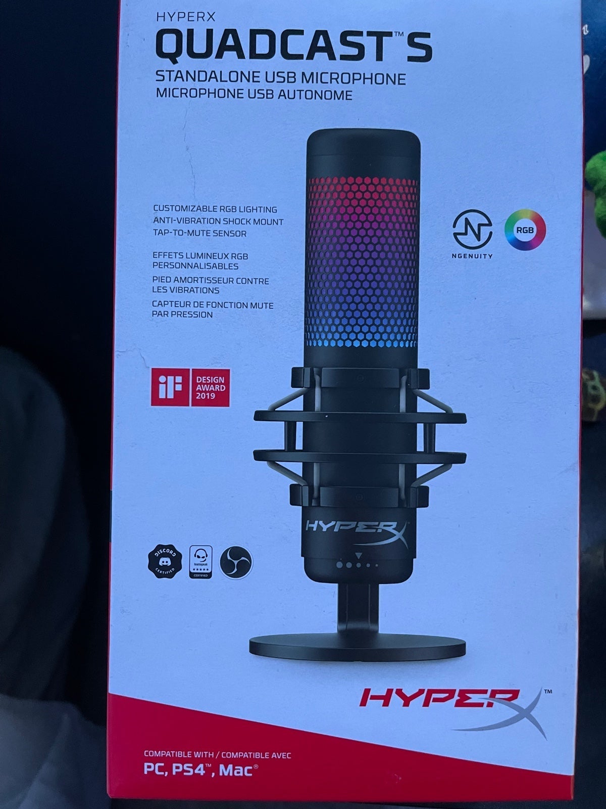 HyperX Quadcast S Gaming/Streaming Microphone