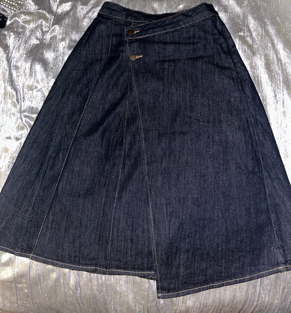 Long A Line Denim Skirt