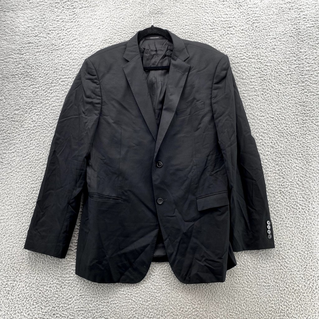 Eremenegildo Zegna Blazer Mens 54 R Black Wool Sport Coat Jacket Corpcore Career