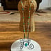 Ralph Lauren Faux Glass/Gold Tone & Beaded W/Turquoise Pendent Station Necklace