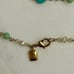 Ralph Lauren Faux Glass/Gold Tone & Beaded W/Turquoise Pendent Station Necklace