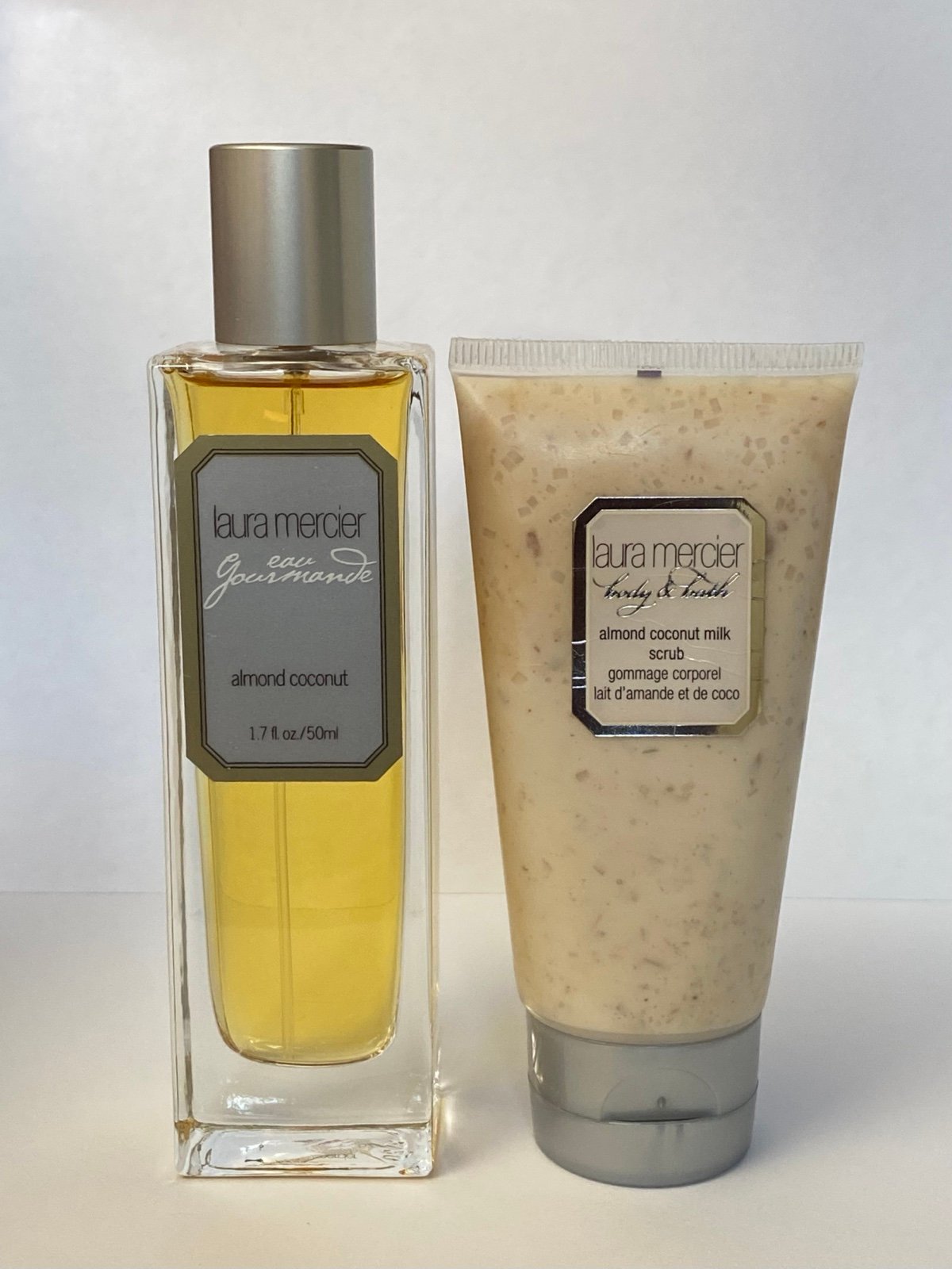 Laura mercier eau gourmande almond coconut perfume 1.7oz & Body Scrub