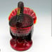 Home Decor LE Smith Ruby Red Amberina Glass Turkey 2 Piece Lid & Base Dish MINT