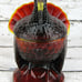 Home Decor LE Smith Ruby Red Amberina Glass Turkey 2 Piece Lid & Base Dish MINT
