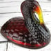 Home Decor LE Smith Ruby Red Amberina Glass Turkey 2 Piece Lid & Base Dish MINT
