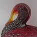 Home Decor LE Smith Ruby Red Amberina Glass Turkey 2 Piece Lid & Base Dish MINT