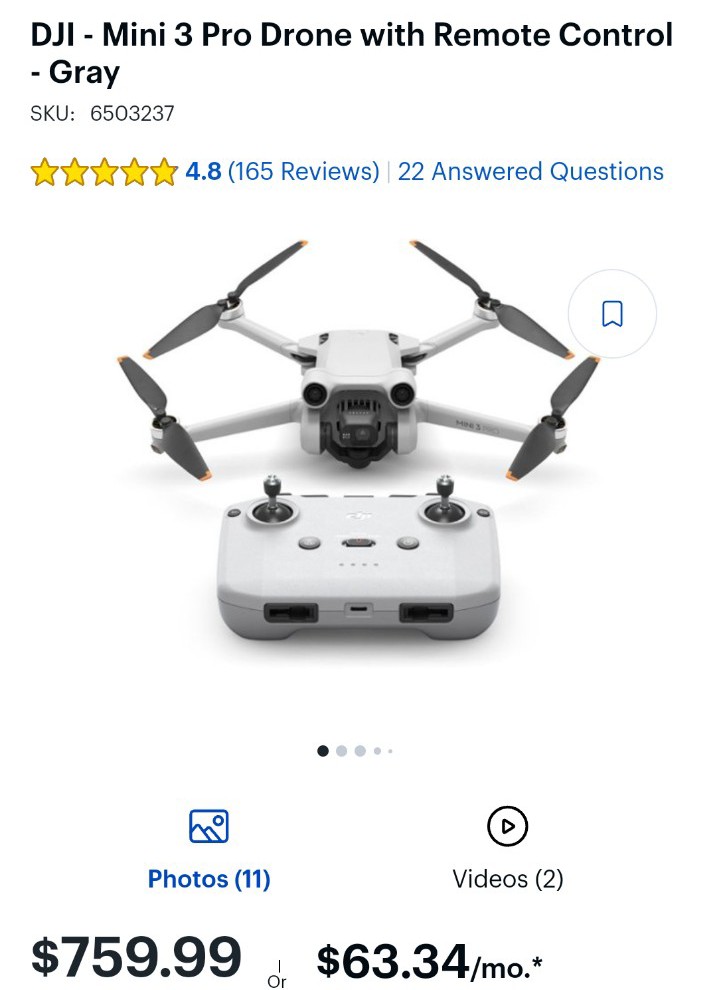DJI drone mini 3