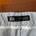 Zara blue striped single button blazer and matching striped trouser pants set