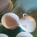 1945 American Rose cups (coffee trimmed gold Camlot