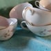 1945 American Rose cups (coffee trimmed gold Camlot