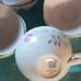 1945 American Rose cups (coffee trimmed gold Camlot