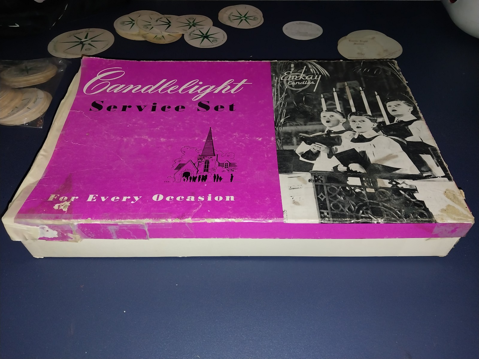 ANTIQUE candlelight vigil set emkay candles