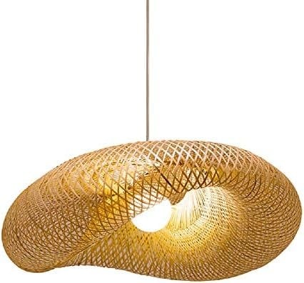 Wicker wooden lamp (23.5 inch)
