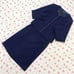 Michel Klein No-Collar Suit, Top Size 38, Bottom Size 36, Waist 66, Dark Navy, Lametta, DMW