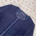 Michel Klein No-Collar Suit, Top Size 38, Bottom Size 36, Waist 66, Dark Navy, Lametta, DMW