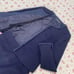 Michel Klein No-Collar Suit, Top Size 38, Bottom Size 36, Waist 66, Dark Navy, Lametta, DMW