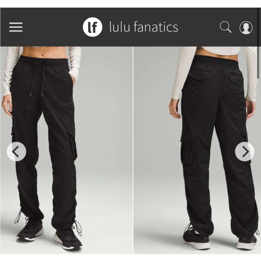 NWT Lululemon Dance Studio Relaxed-Fit Mid-Rise Cargo Pant Sz XL Black