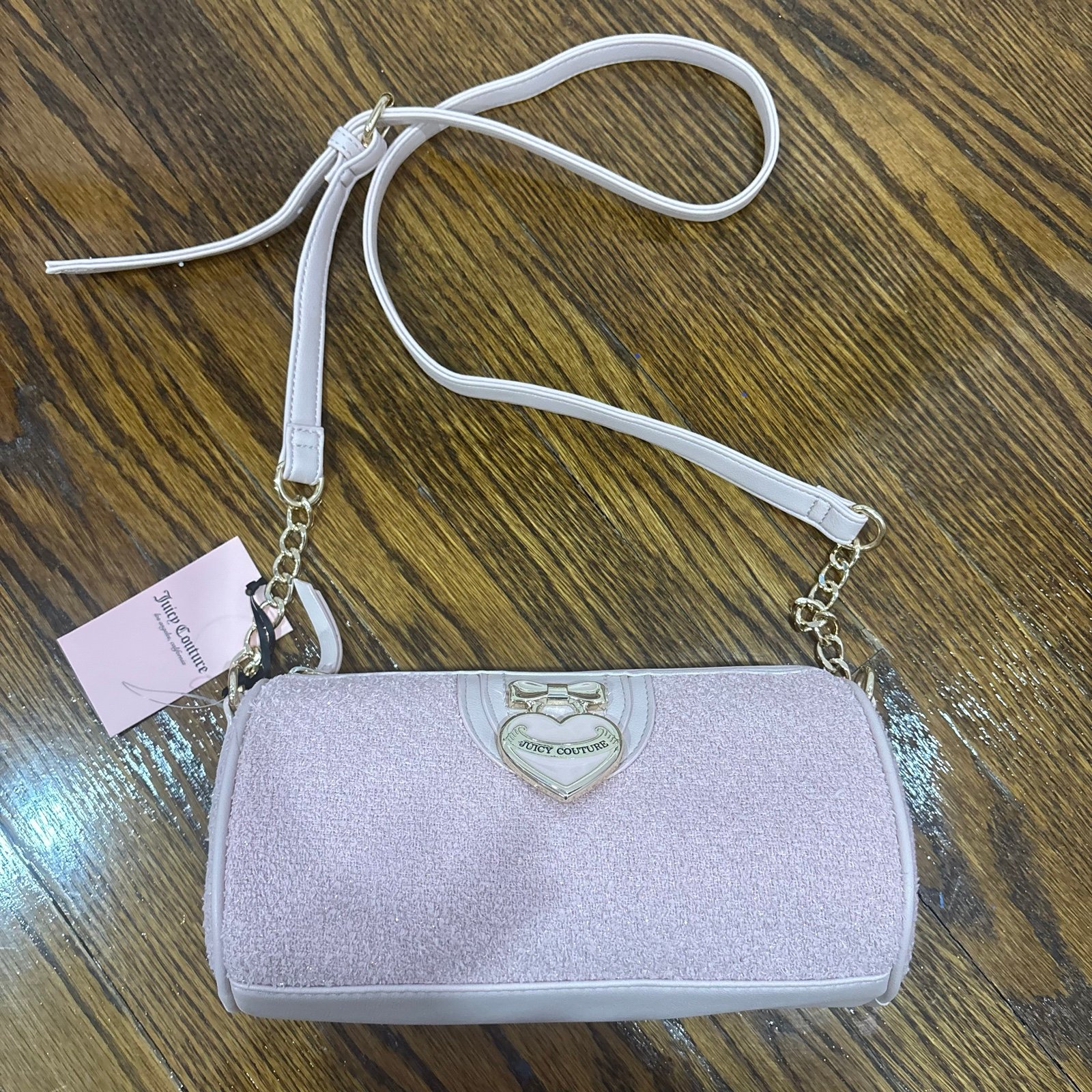Juicy couture pink precious moments roll bag/ barrel bag