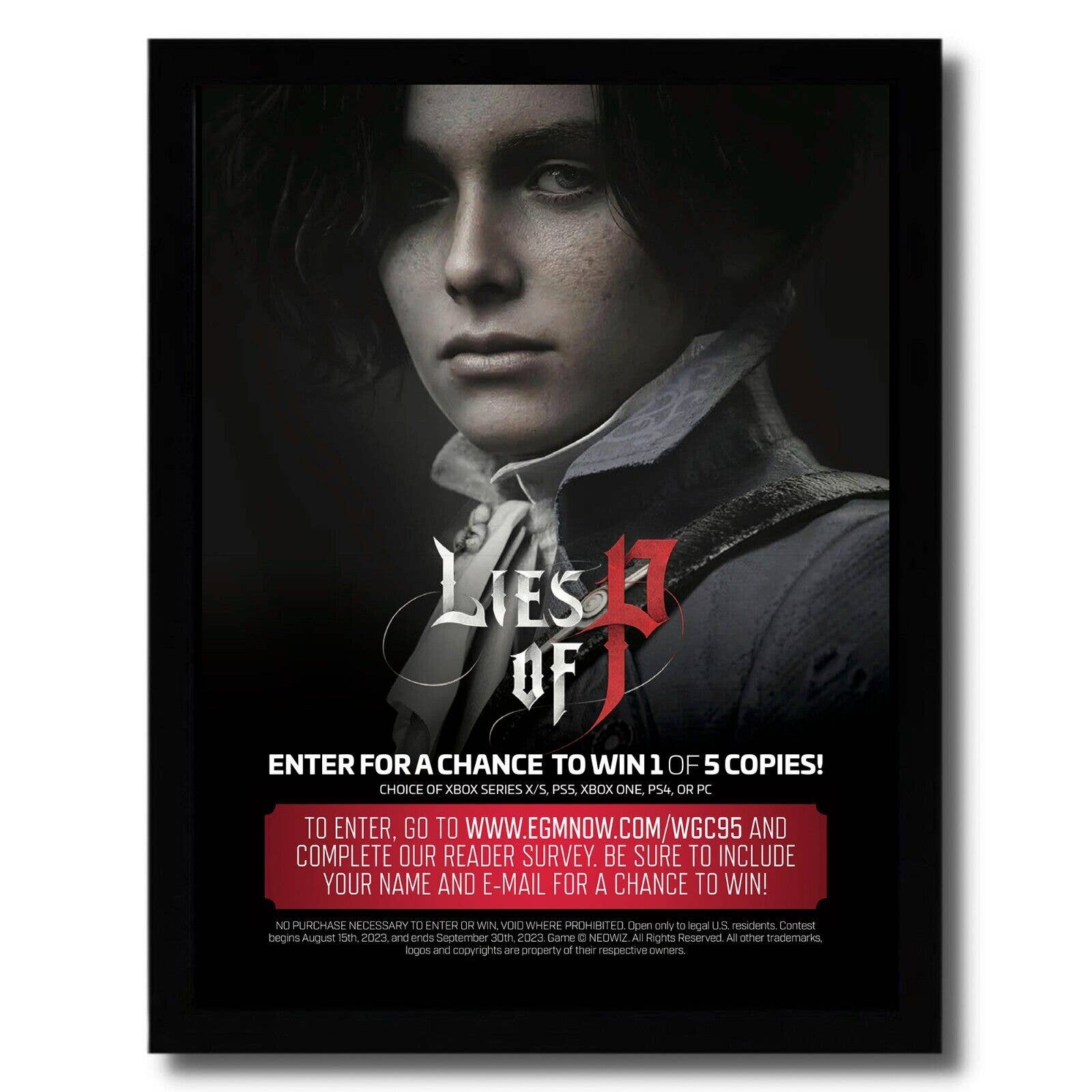 2023 Lies of P Framed Print Ad/Poster PS5 Xbox Series X Pinocchio Promo Wall Art